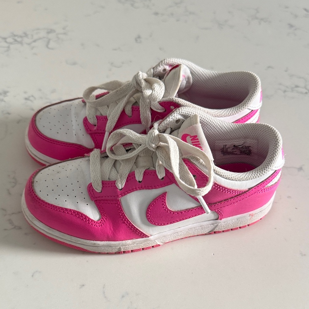 Nike Kids Dunk Sneakers in Pink and White